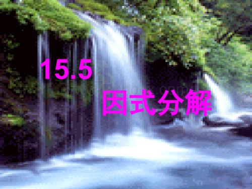 数学：山东省临沭县第三初级中学《15.5因式分解》课件（人教版八年级上）.ppt