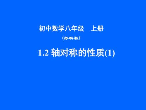 数学：江苏省南京市江宁区汤山中学《1.2 轴对称的性质》课件1（苏科版八年级上）.ppt