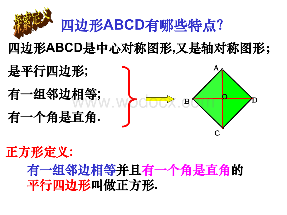 数学：江苏省南京市江宁区汤山中学《3.5矩形、菱形、正方形（3） 》课件（苏科版八年级上）.ppt_第3页