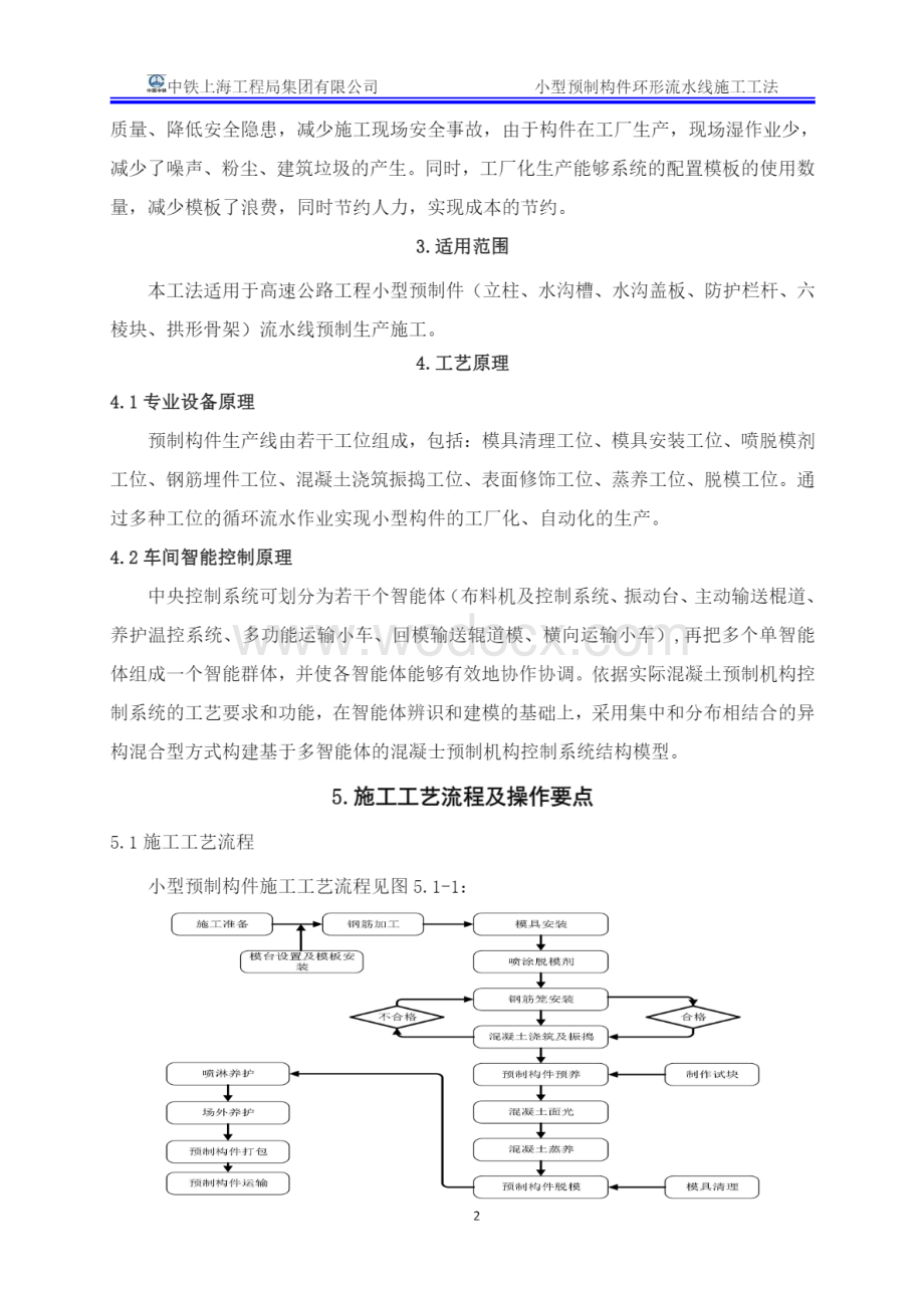 小型预制构件环形流水线施工工法.pdf_第2页