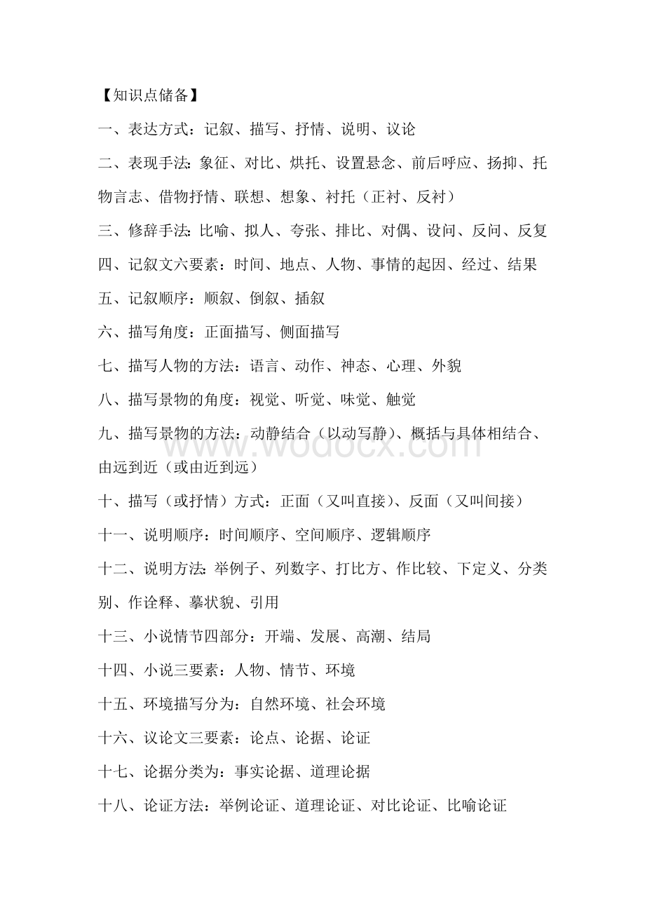 初中语文现代文阅读解题方法归类.docx_第1页