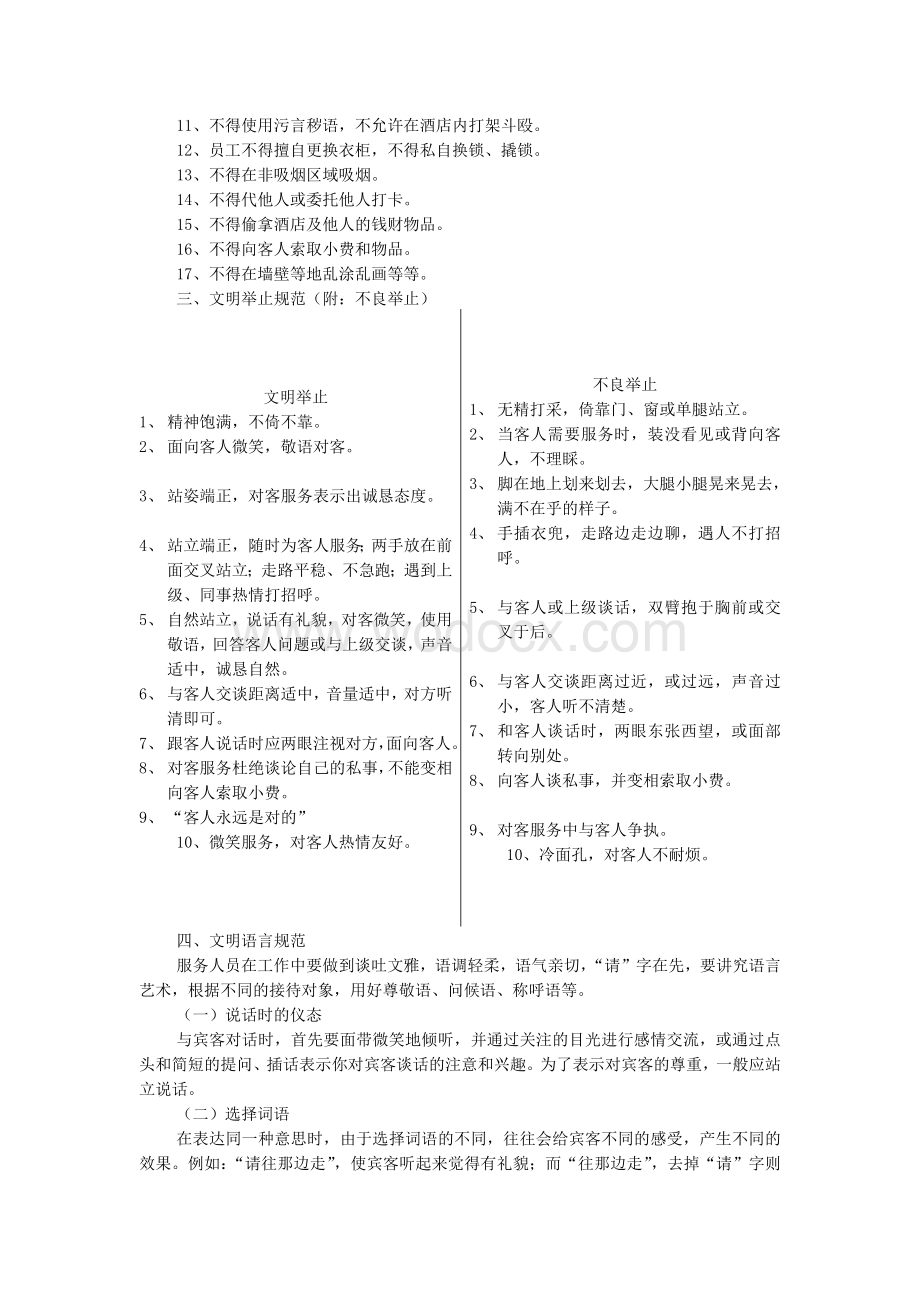 某酒店行为规范培训资料.docx_第2页