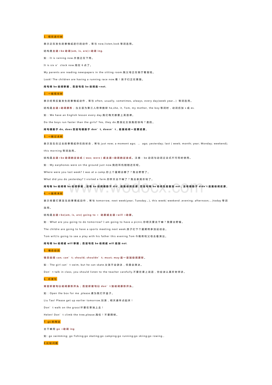 小学1-6年级下册英语必考40个重点知识点.docx_第1页