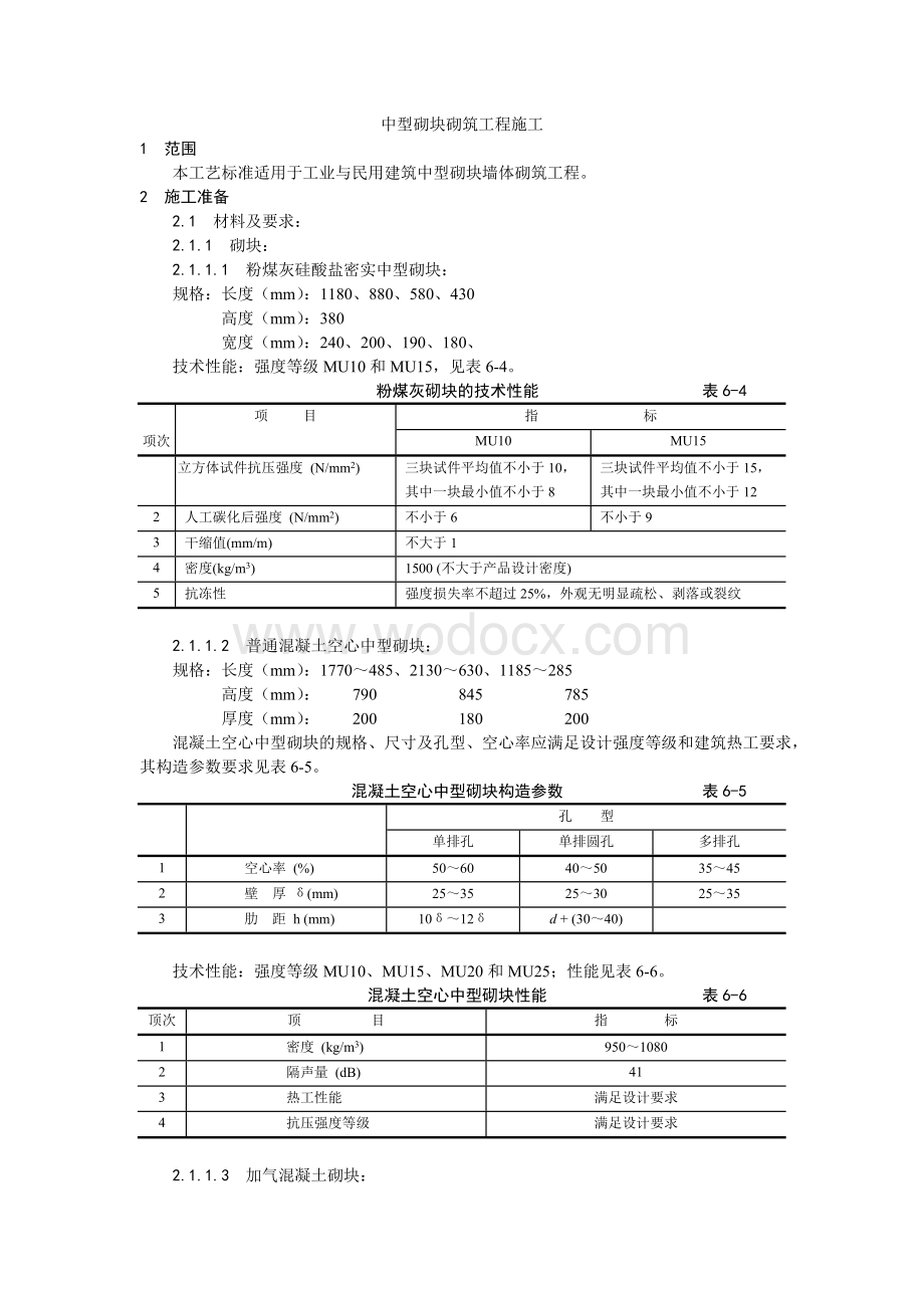 004中型砌块砌筑工程施工工艺.doc_第1页