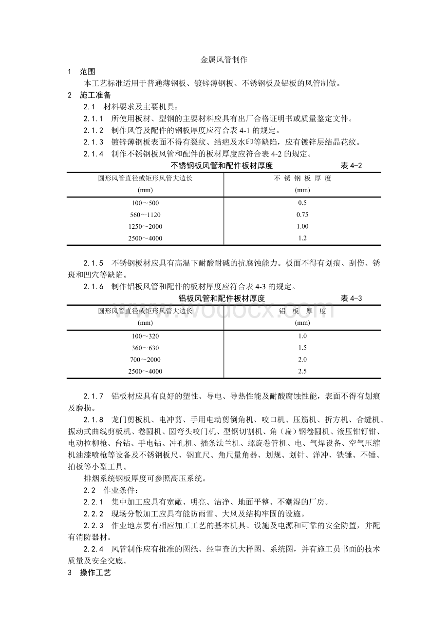 001金属风管制作工艺.doc_第1页