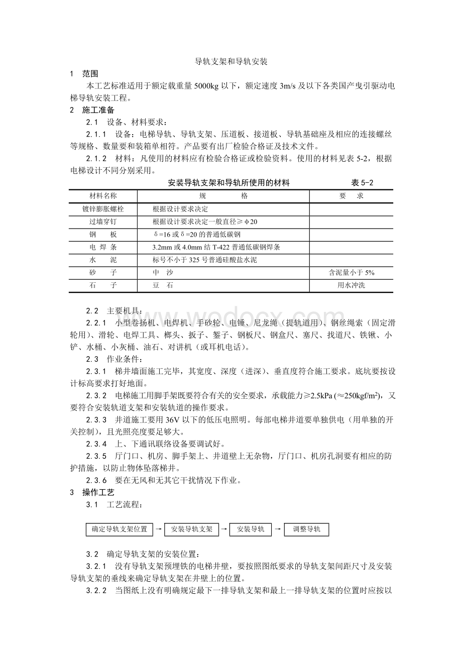 002导轨支架和导轨安装工艺.doc_第1页