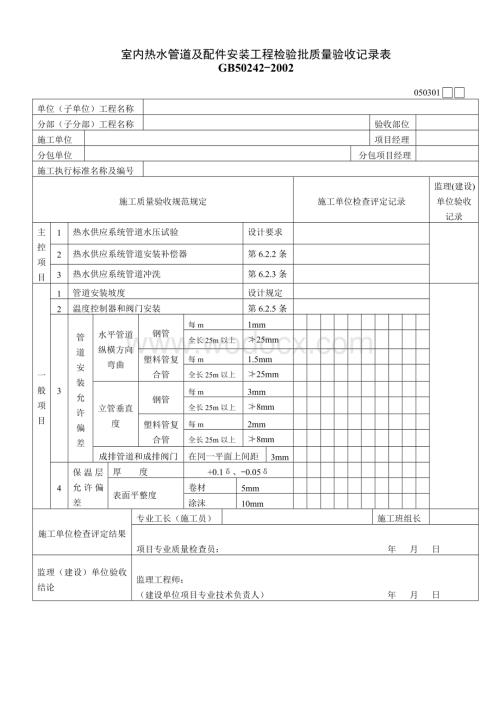 室内热水管道以及配件安装工程.doc