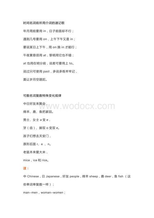 小学1-6年级英语语法巧记宝典.docx