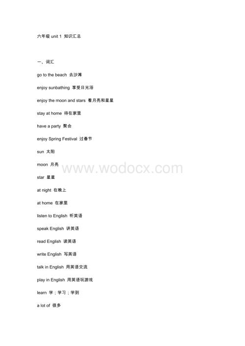 小学六年级英语下册知识点归纳.docx