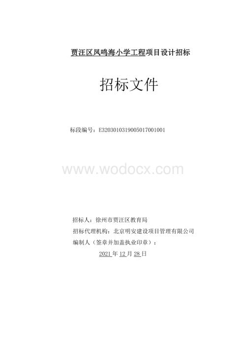 小学工程项目设计招标文件.pdf