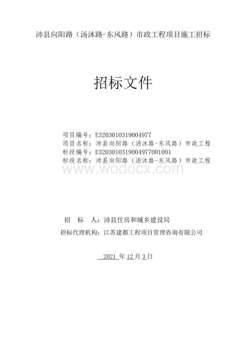 向阳路市政工程招标文件.pdf