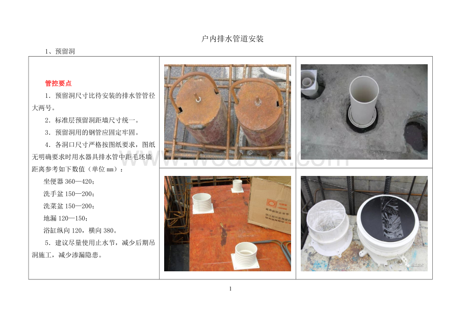 户内排水管道安装样板图册.doc_第1页