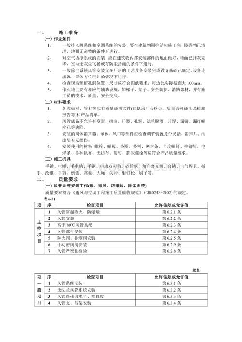 通风管道安装工程.doc