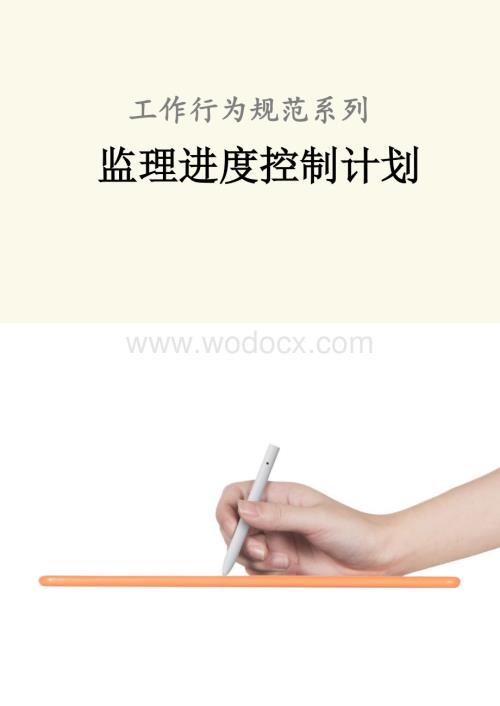 行为规范之监理进度控制计划.docx