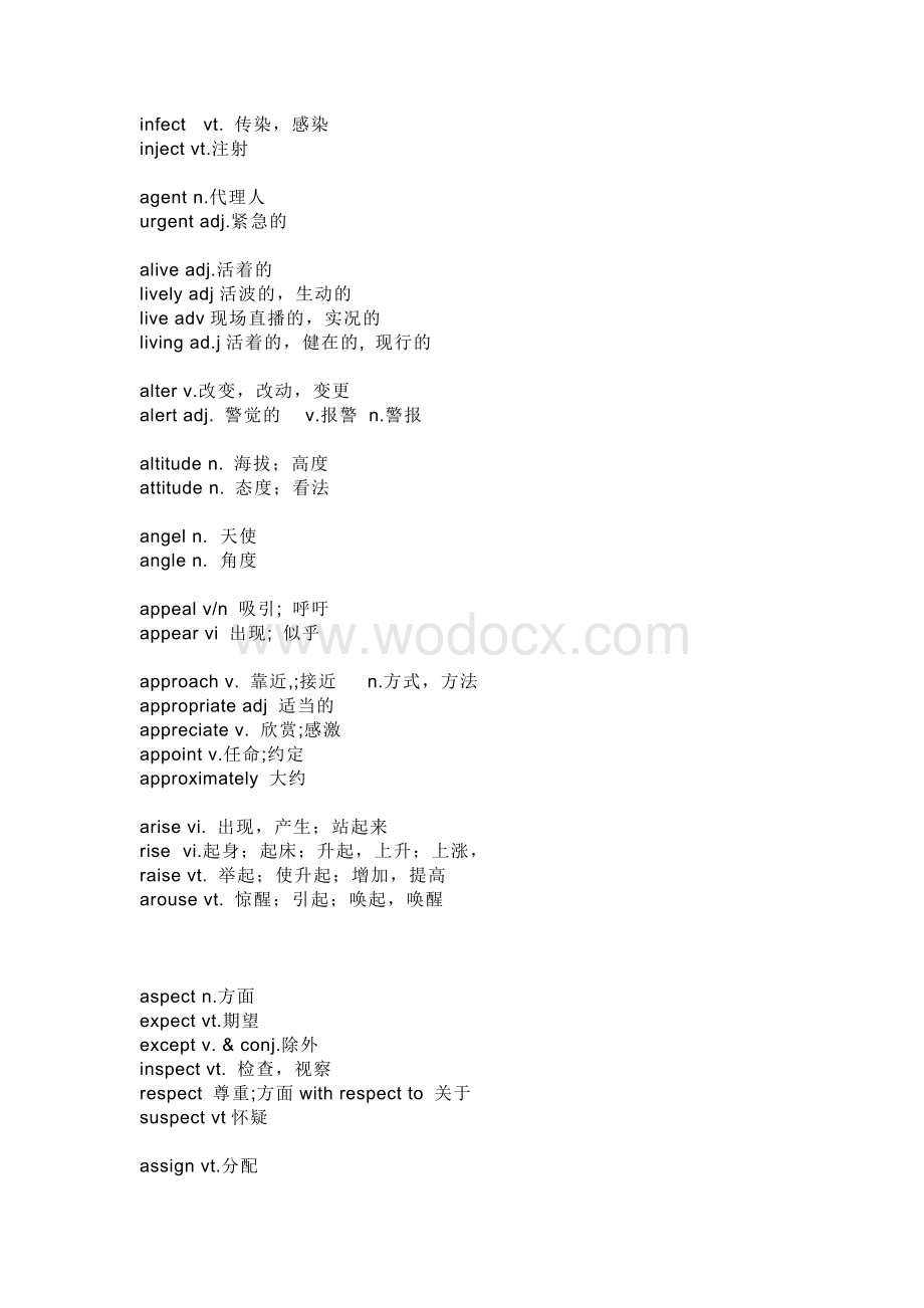 高中英语重点词汇：那些老是记混的词.docx_第2页