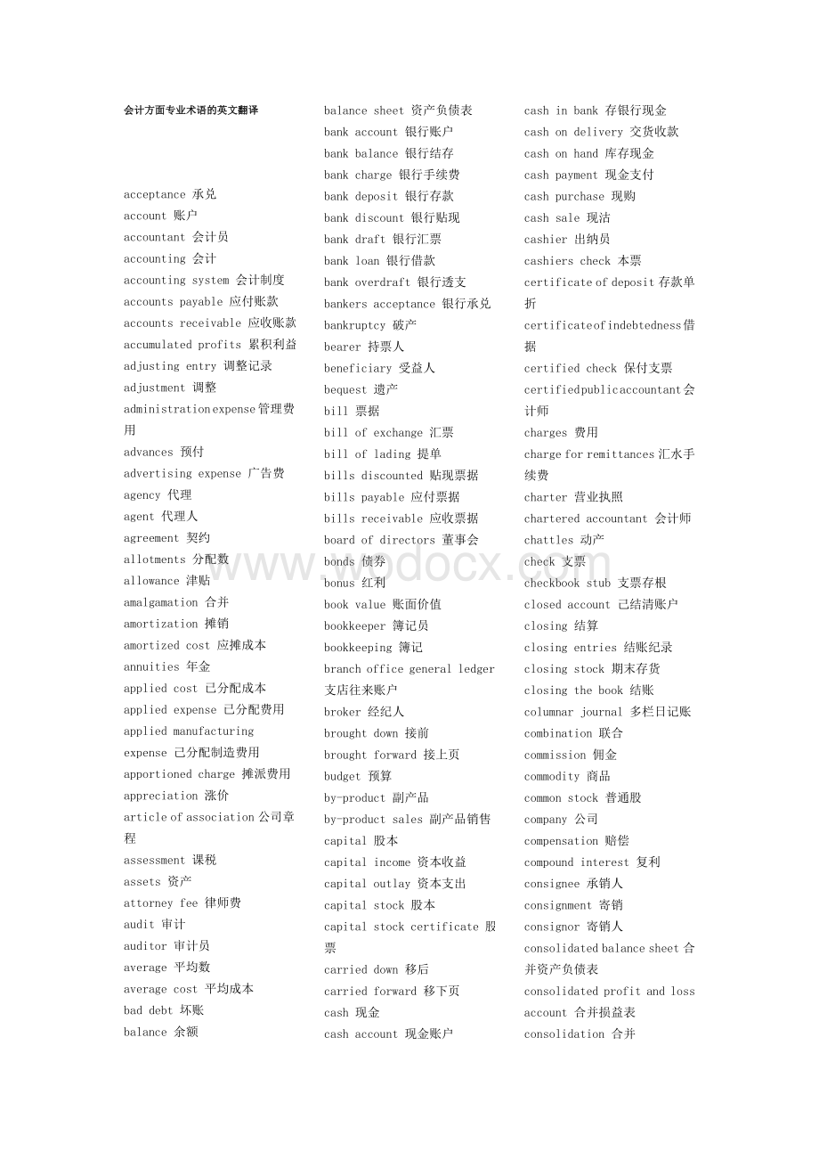 会计专业术语翻译.doc_第1页