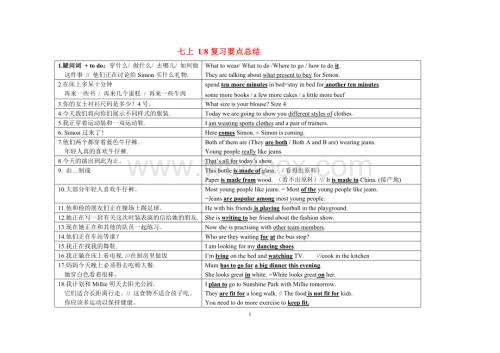 译林初一英语上重要知识点归纳总结(超值).doc