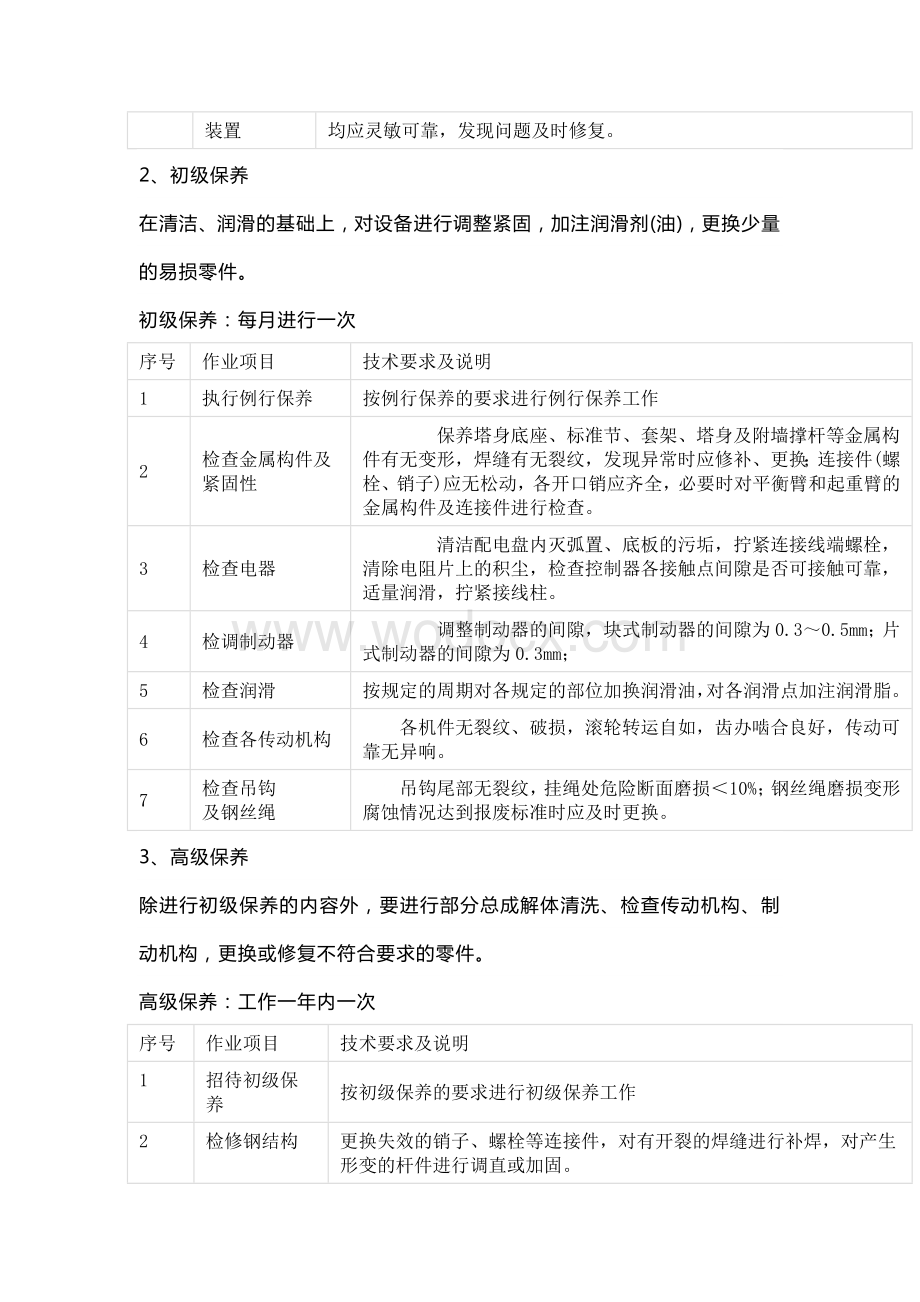 塔式起重机定期保养及维修制度.docx_第2页