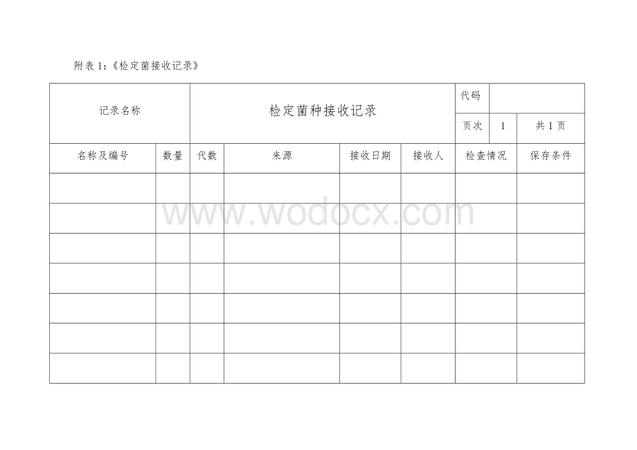 菌种记录表格.docx_第1页