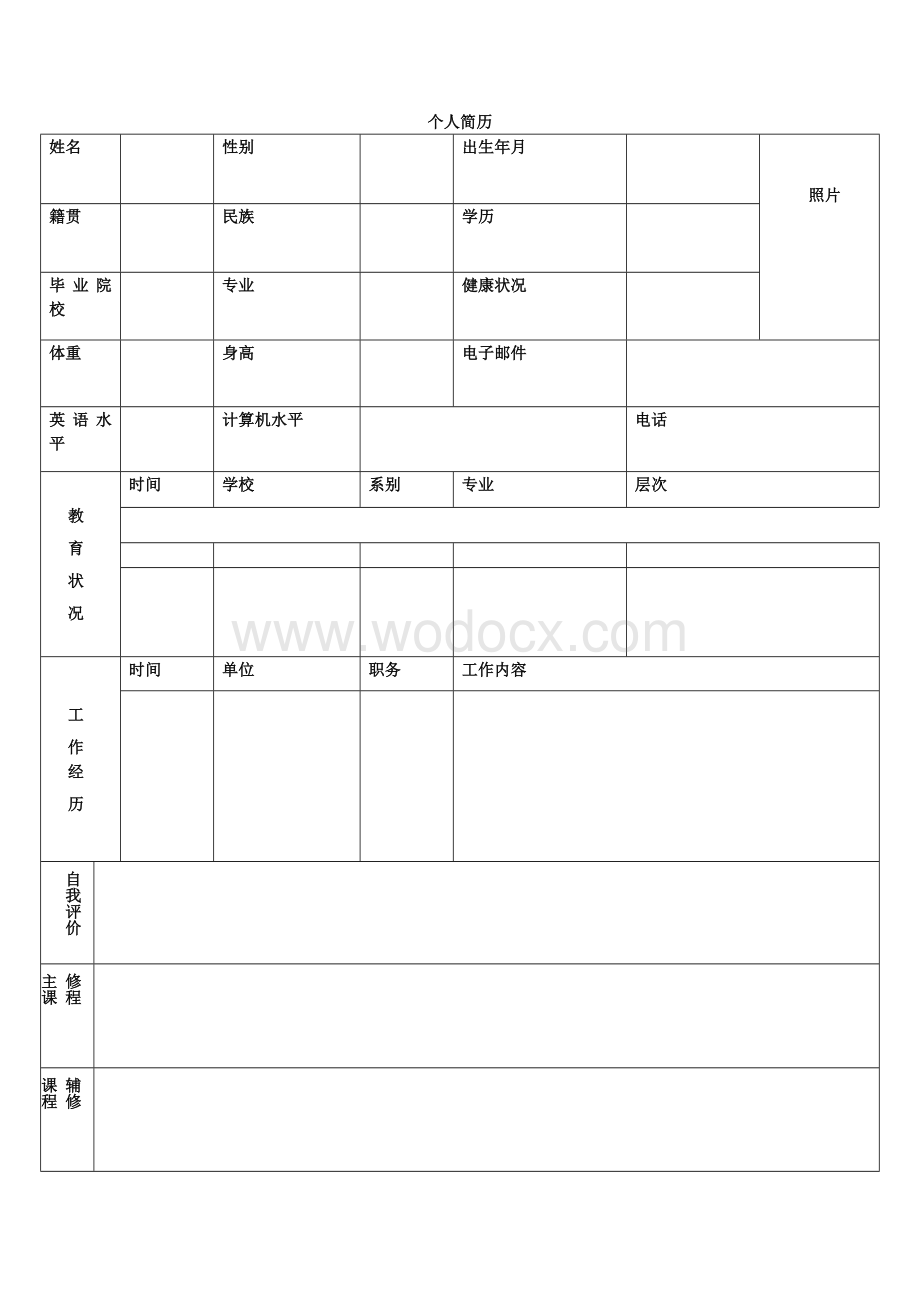 个人简历表格.doc_第3页