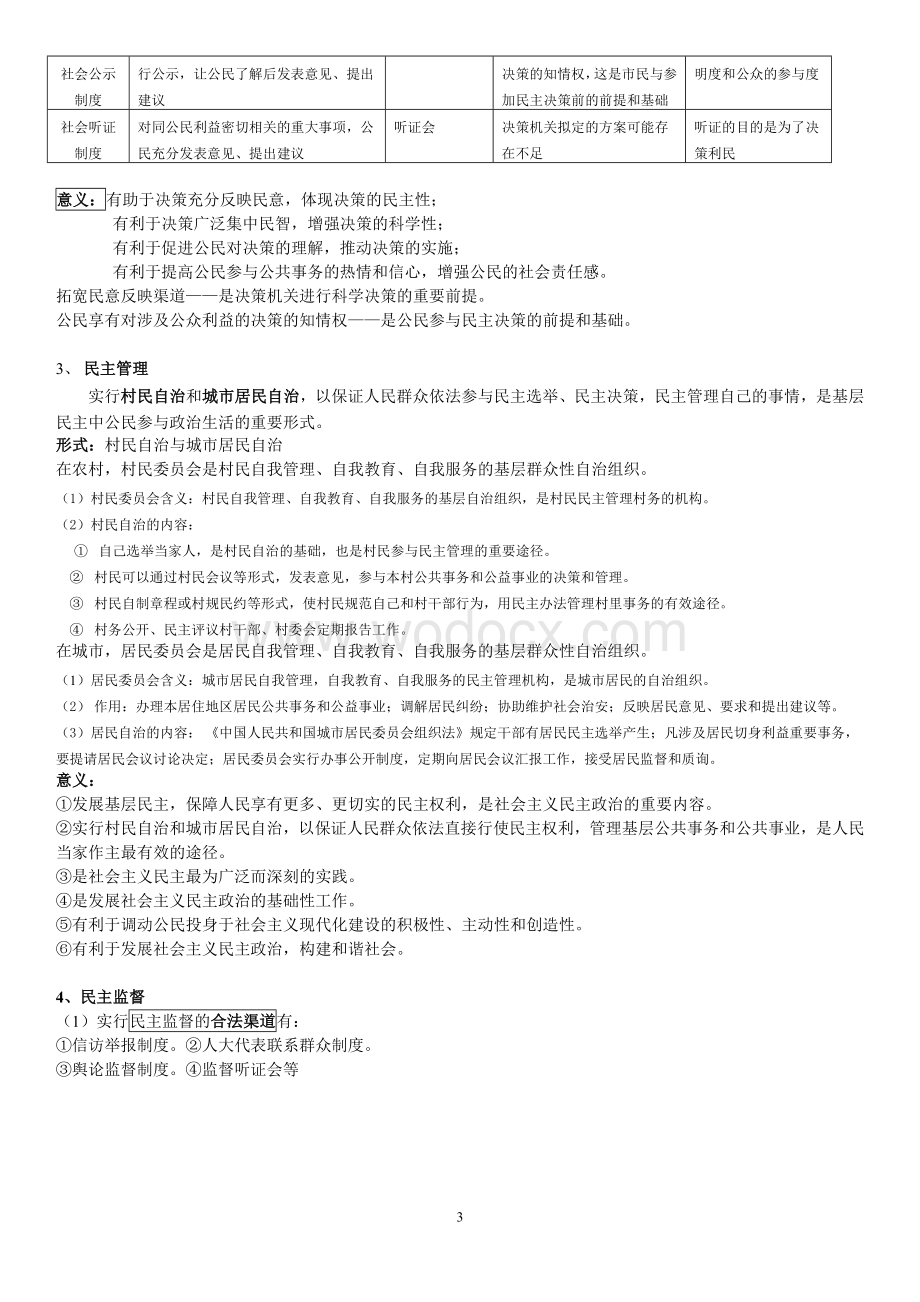 高中政治必修二政治生活知识点总结.doc_第3页