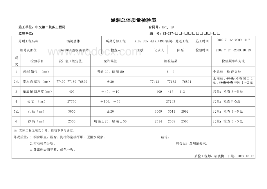 盖板涵资料表格填写.doc_第2页