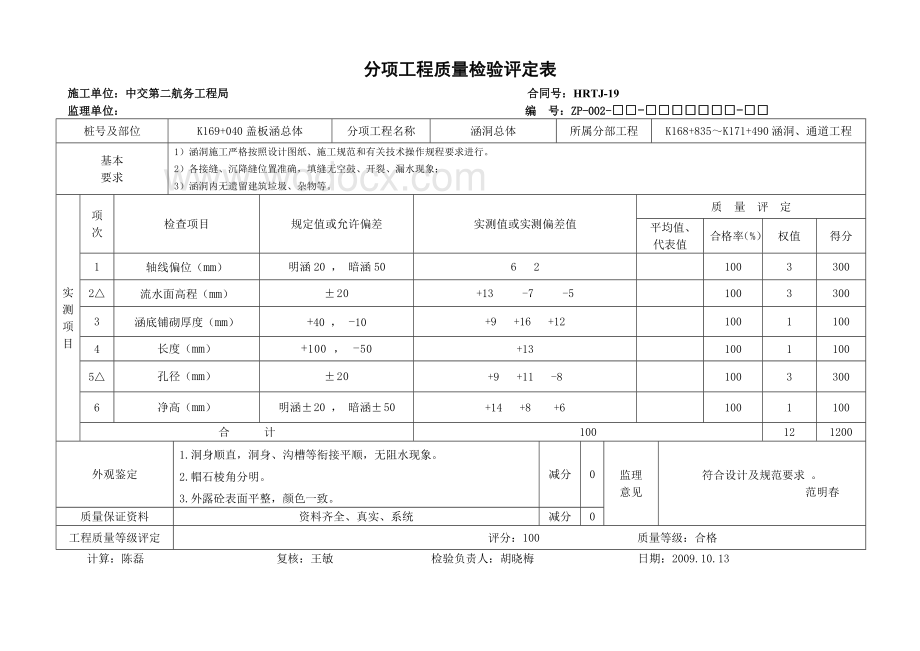 盖板涵资料表格填写.doc_第3页