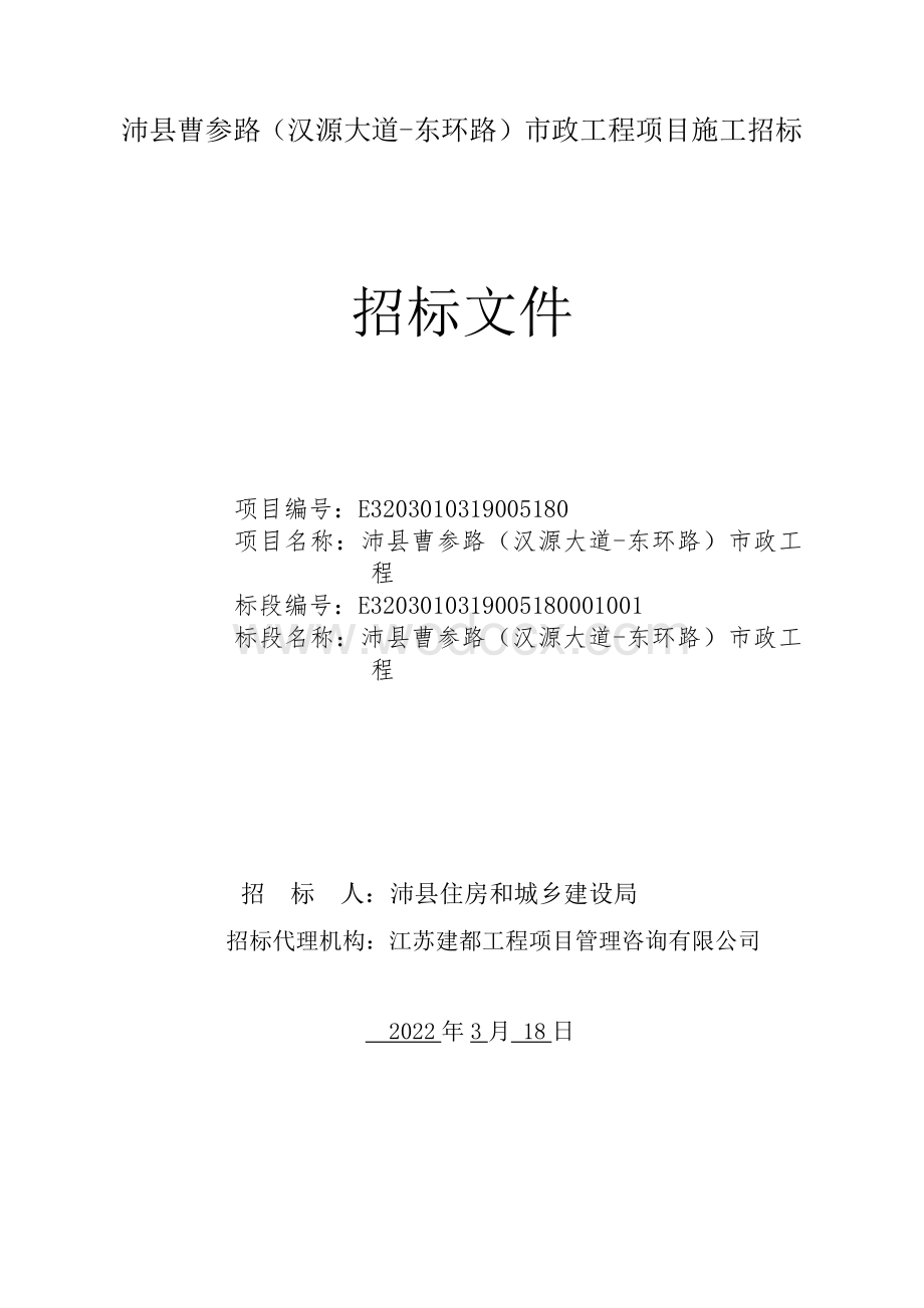 汉源大道-东环路市政工程招标文件.pdf_第1页