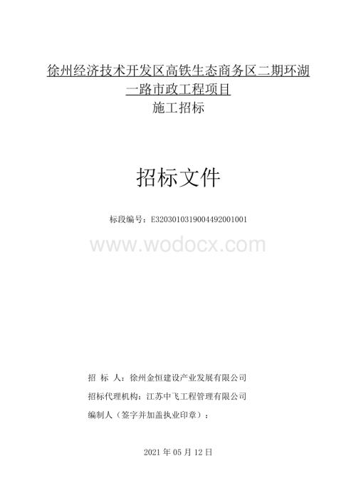 环湖一路市政工程招标文件.pdf