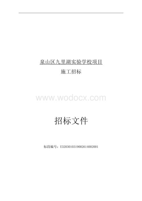 实验学校项目施工招标文件.docx