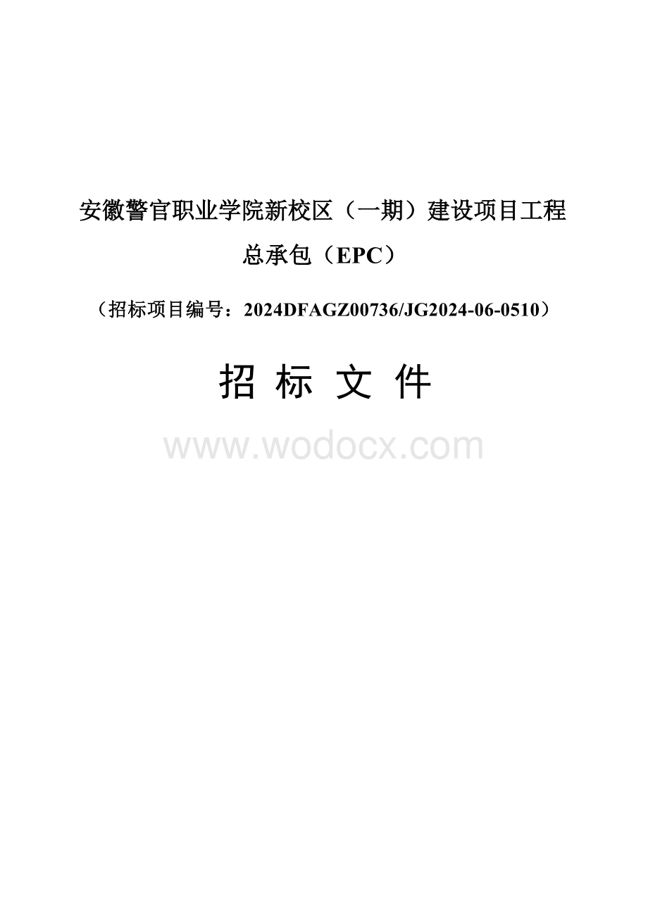 职业学院新校区工程总承包（EPC）招标文件.docx_第1页