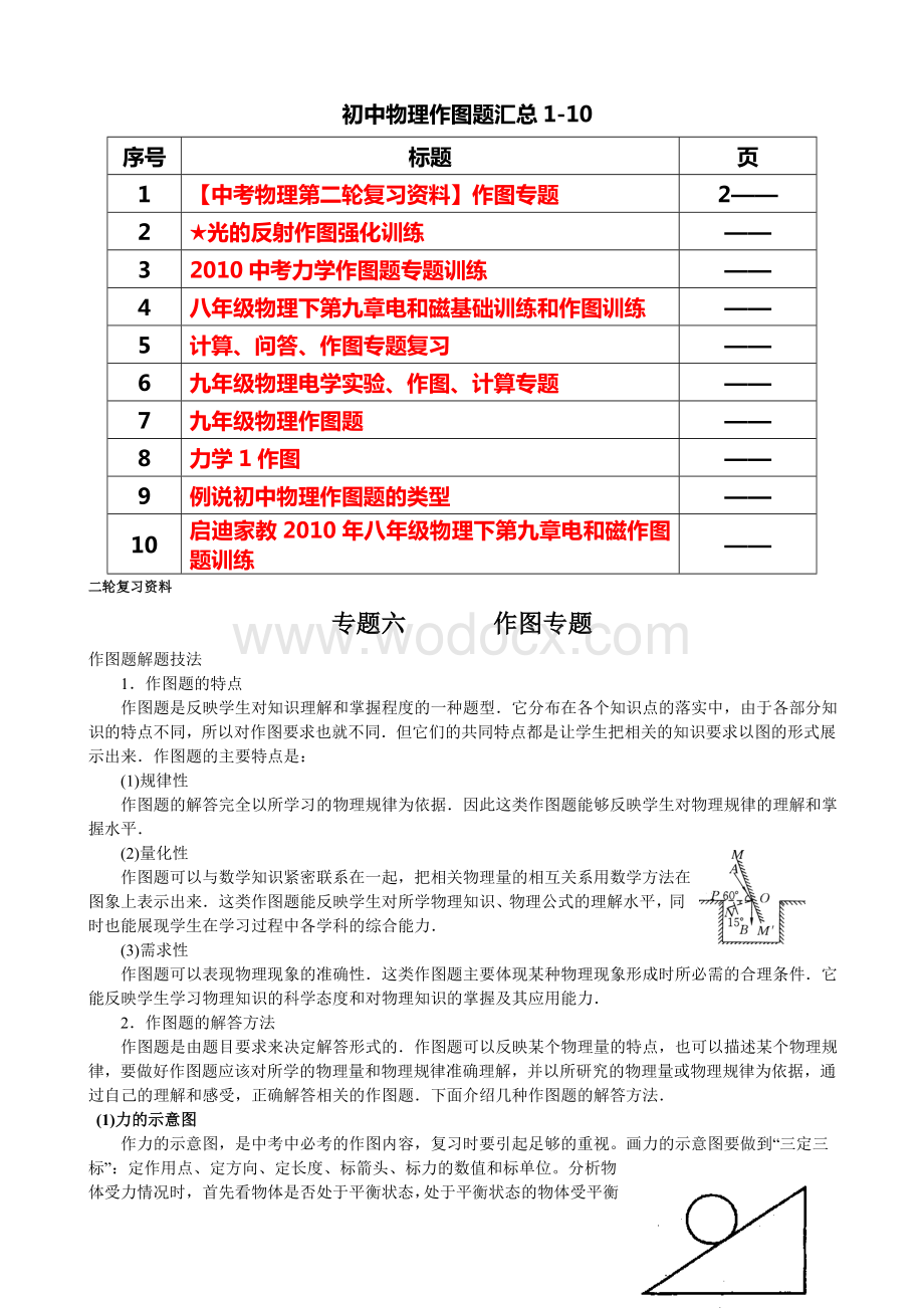 初中物理-----教你如何做初中物理作图题 (汇总1-10).doc_第1页