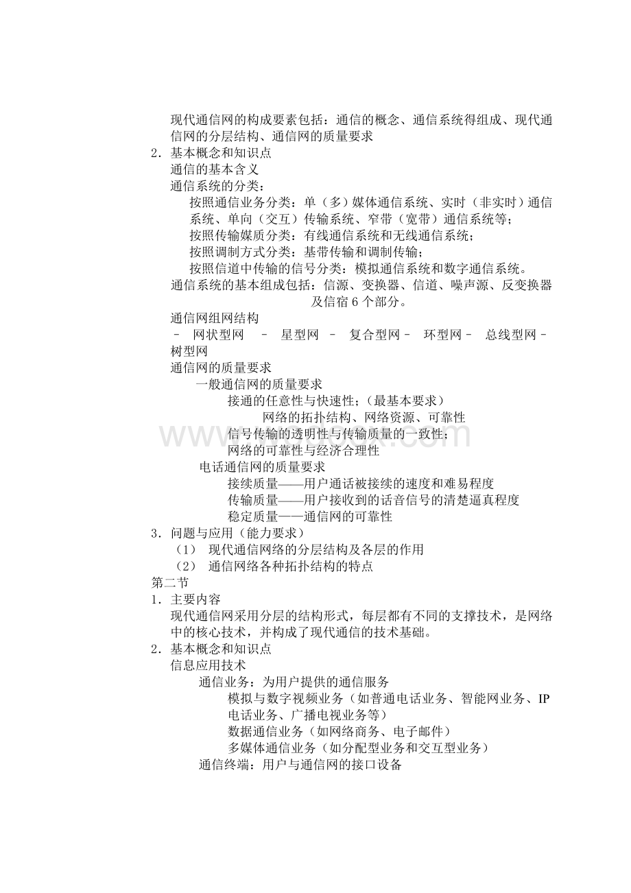 现代通信技术课程教学大纲.doc_第2页