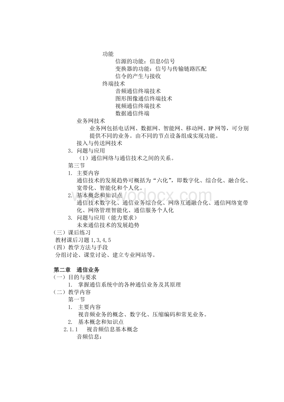 现代通信技术课程教学大纲.doc_第3页