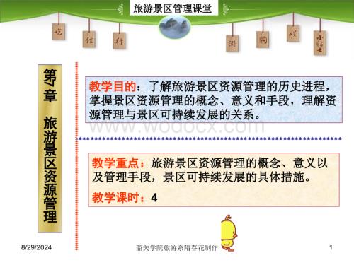 第7章 旅游景区资源管理 旅游景区管理 教学课件.ppt