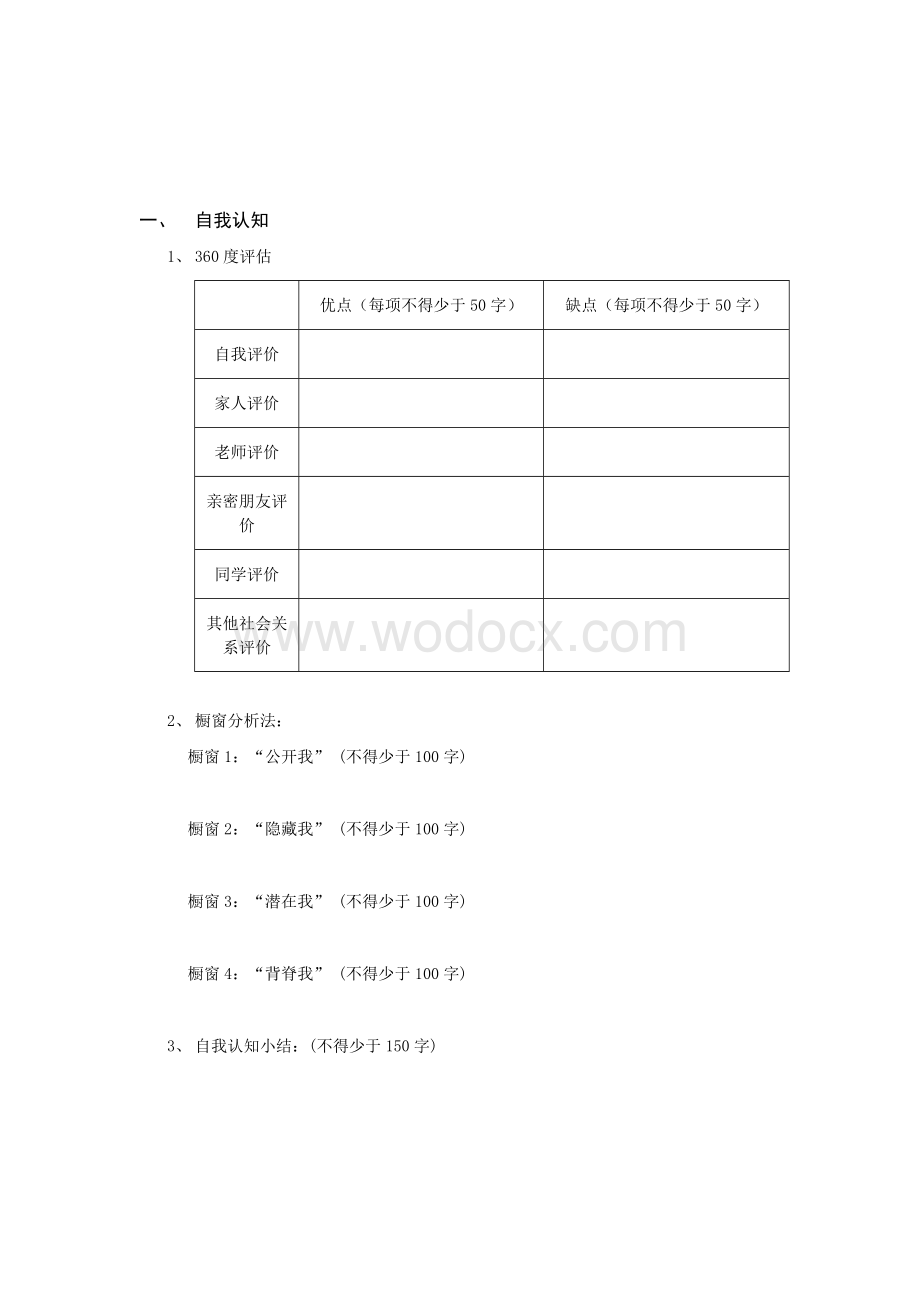 学业生涯规划书模板.doc_第3页