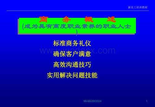 标准商务礼仪成为具有高度职业素养的职业人士.ppt