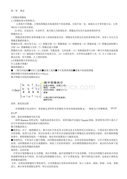 数字图像处理最全复习资料.docx