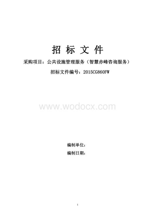 某市智慧城市咨询服务招标文件-某市公共设施咨询服务管理文件(终稿版).doc