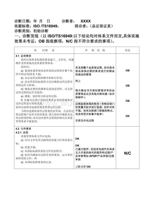 质量管理体系诊断方案报告.doc