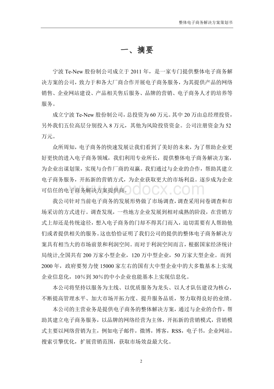 整体电子商务产业发展规划方案书(完整版).doc_第2页