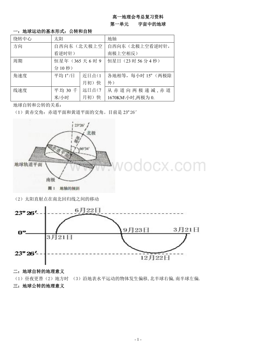 高中地理知识点总结【必修】.doc_第1页