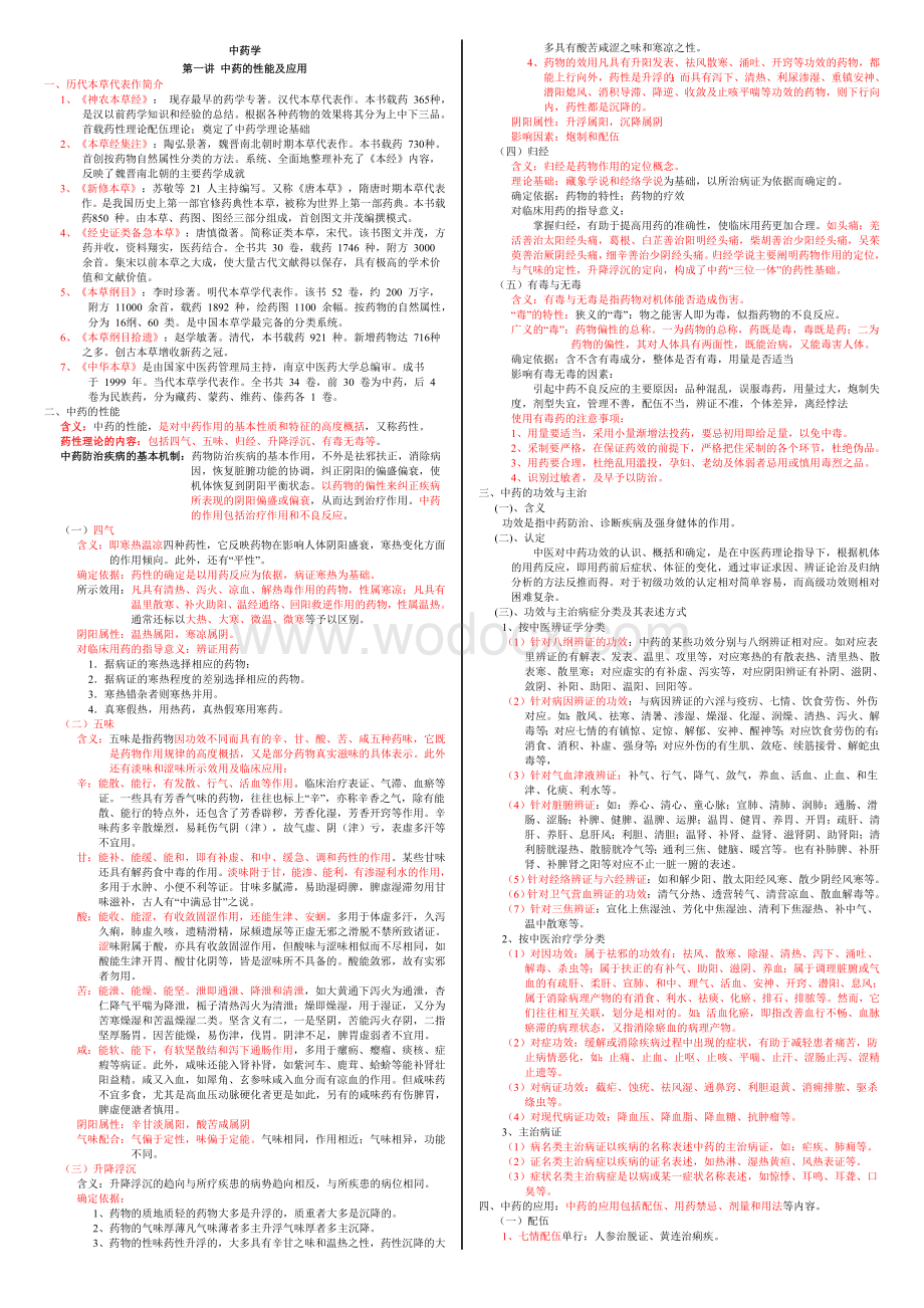 执业药师考试中药专业知识.docx_第1页