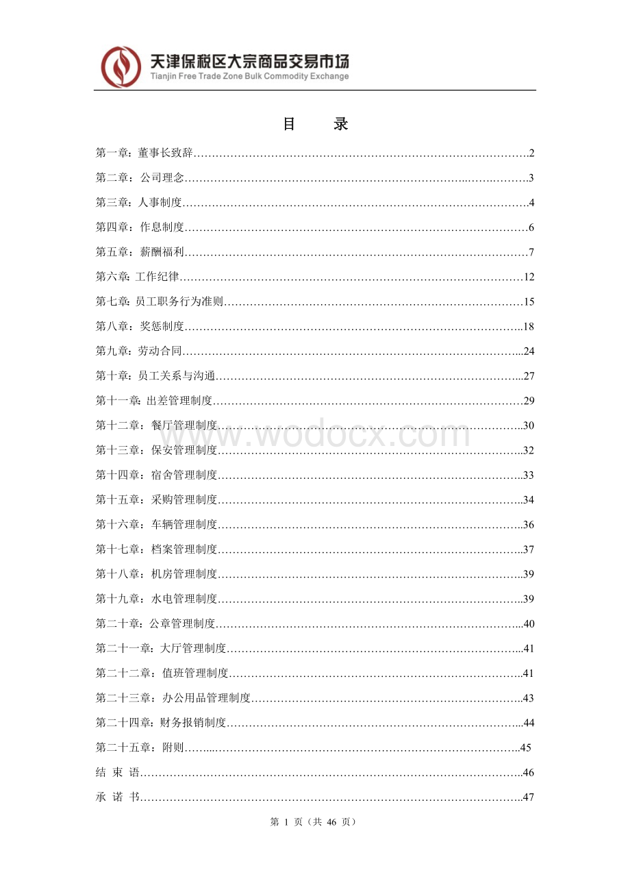 大宗商品交易市场管理制度最全面的管理手册.doc_第1页