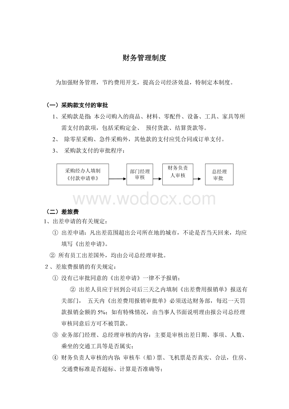 某某公司财务管理制度.doc_第1页