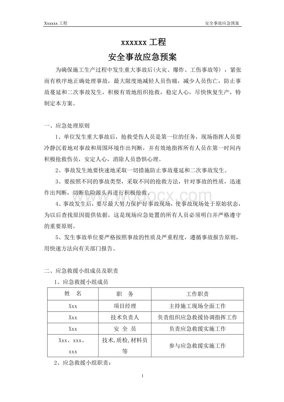 安全事故应急预案.doc_第1页