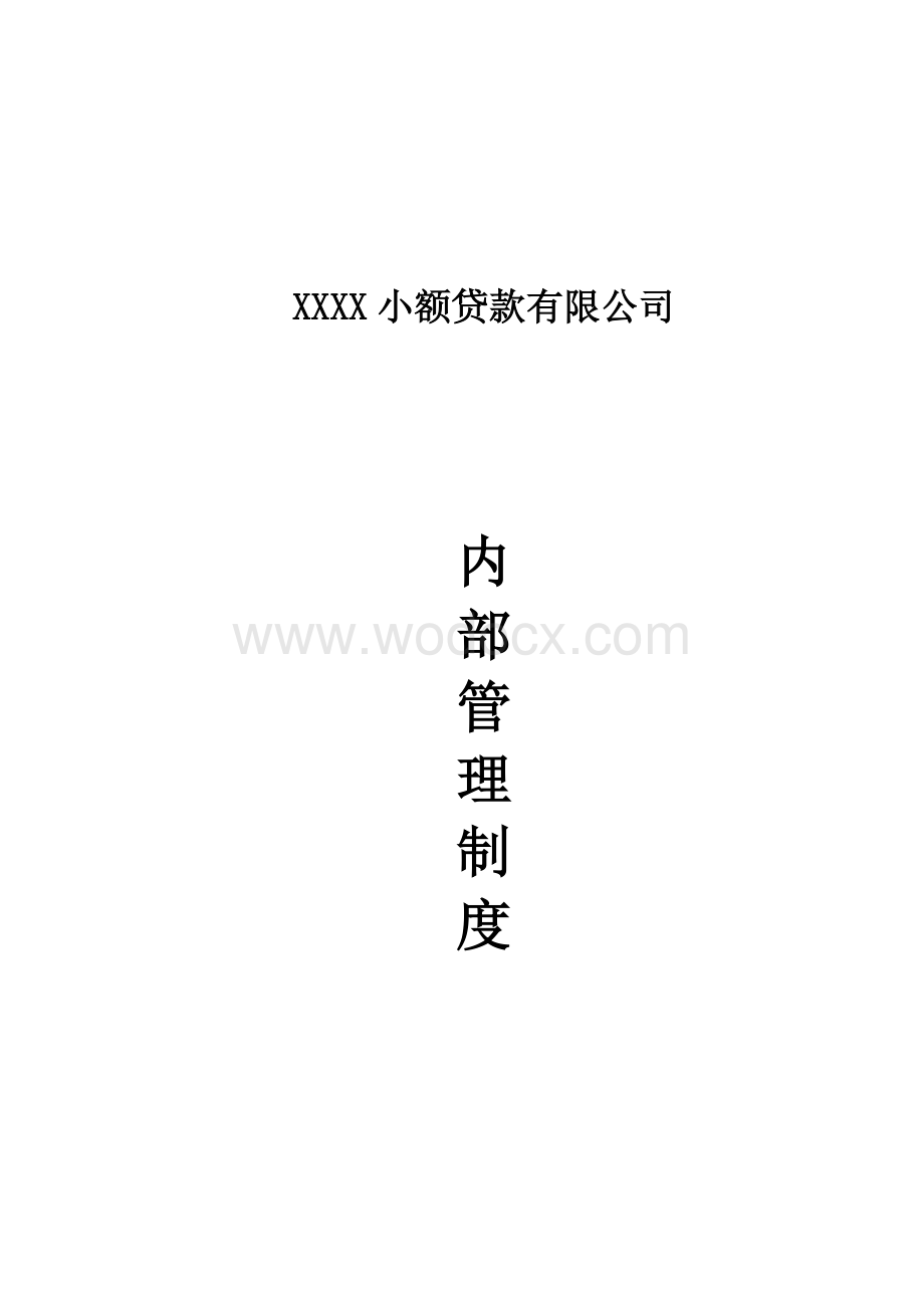 小额贷款公司内部管理制度.doc_第1页