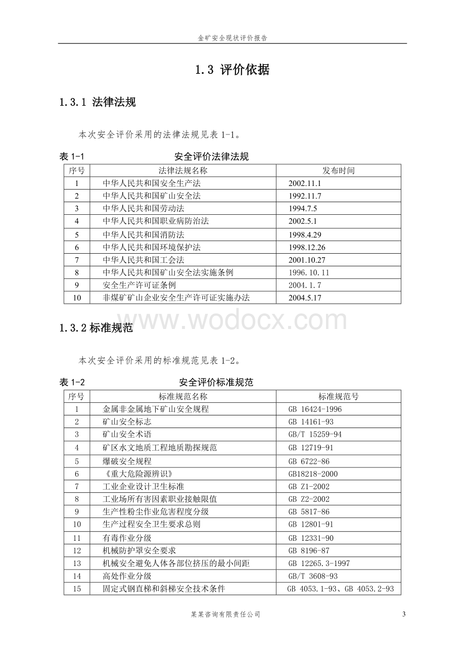 某某金矿现状安全评价报告.doc_第3页