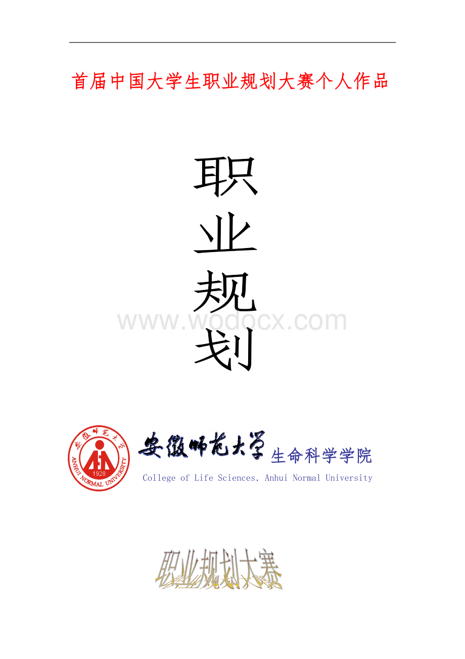 大学生职业生涯规划--航天杯.doc_第1页