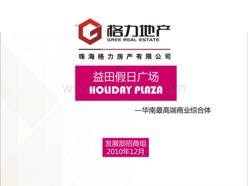 假日广场项目调查报告.ppt